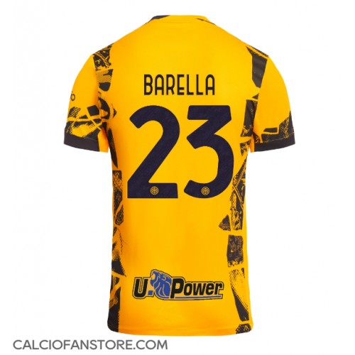 Maglia Calcio Inter Milan Nicolo Barella #23 Terza Divisa 2024-25 Manica Corta
